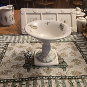 Pfaltzgraff Naturewood Pedestal Candle Stand